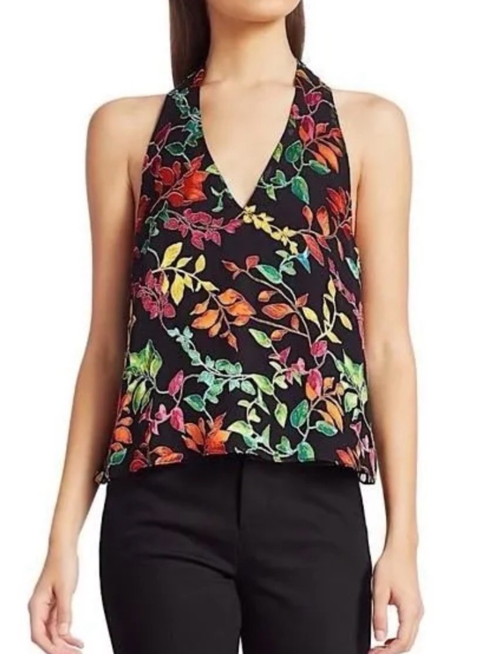 NWT Alice + Olivia Maris Halter Neck Top